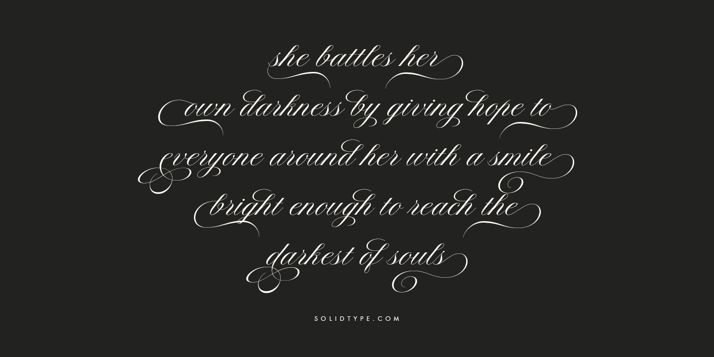 Beispiel einer Antura Script-Schriftart #4